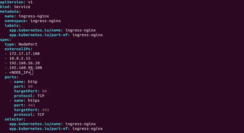 K8s Load Balancer Service Yaml